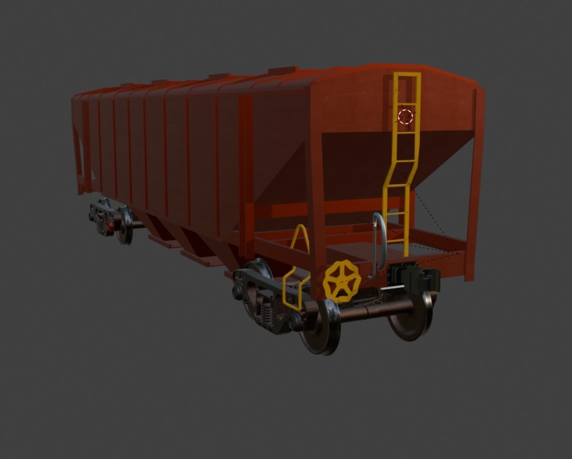 Freight wagons in a rail yard within a train simulator